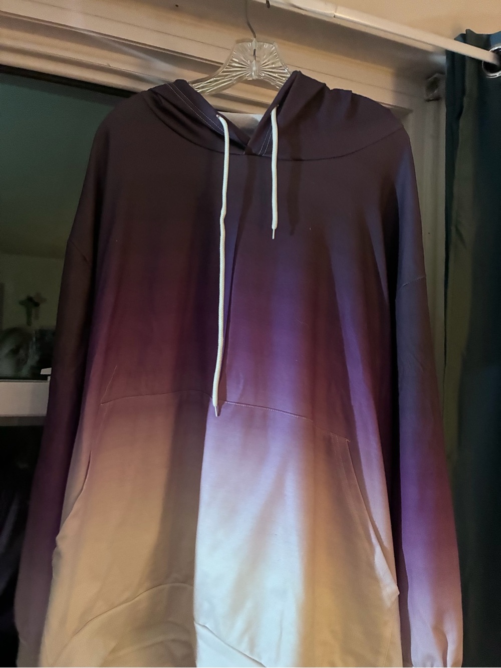 Women’s Ombre Hoodie Sweater - Purple to white